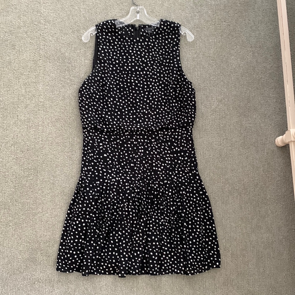 Ann Taylor Black & White Fit And Flare Dress. Size 8